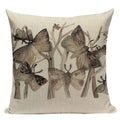 Axyaa Velvet Deer Floral Stripes Pillow Cover for Sofa Beds and Car