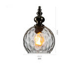 Axyaa Nordic Glass LED Pendant Lamp: Vintage Glass Ball Hanging Light Fixtures