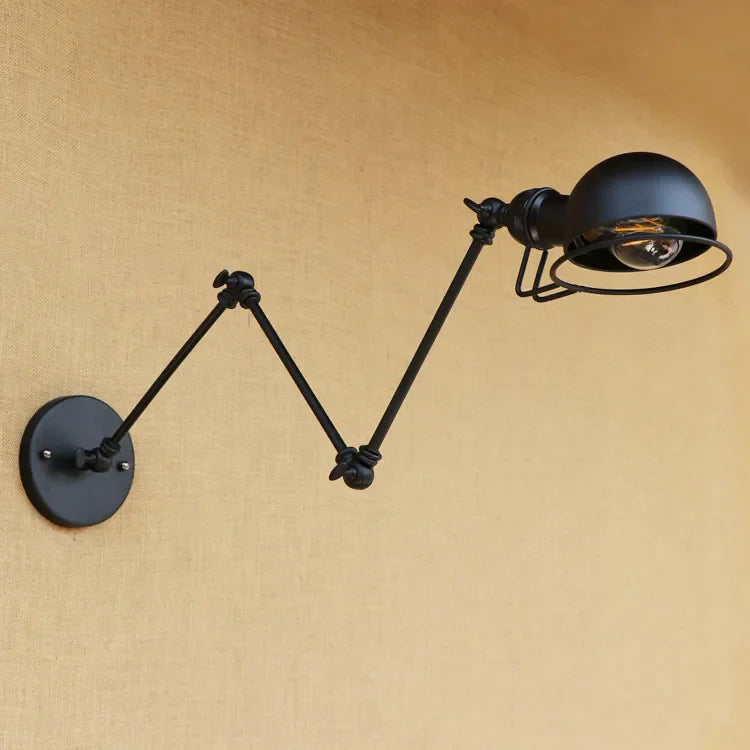 Axyaa Industrial Loft Retro Wall Lamp Adjustable Arm Sconce Fixtures