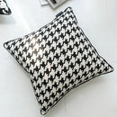 Axyaa Houndstooth Cushion Cover 45x45cm/35x55cm - Durable Canvas for Sofa Bed