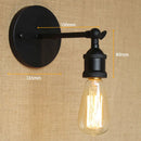 Axyaa Gold Arm Vintage Wall Lamp with Edison Bulb