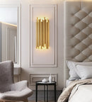 Axyaa Gold Metal Sconces LED Wall Lamp Indoor Lighting Fixtures