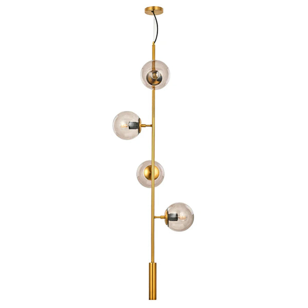 Axyaa Modern Nordic Glass Globe Chandelier - Industrial Edison E27 Handing Lamp Lighting