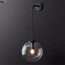 Axyaa Nordic Glass Ball LED Wall Lamp for Modern American Retro Style