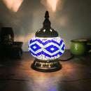 Axyaa Turkish Mosaic Table Lamp - Handcrafted Vintage Glass Art Deco Bedside Light