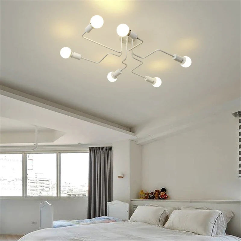 Axyaa Retro Industrial Wrought Iron Ceiling Light for Home Kitchen Cafe Bar Dinning