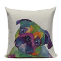 Axyaa Pug Dog Square Cushion Cover 45x45cm Home Decor