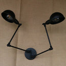 Axyaa Industrial Vintage Wall Lamp Double Swing Arm Sconce Fixtures