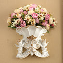 Axyaa Double Angel Vase Wall Hanging with Artificial Flowers for Home Decor