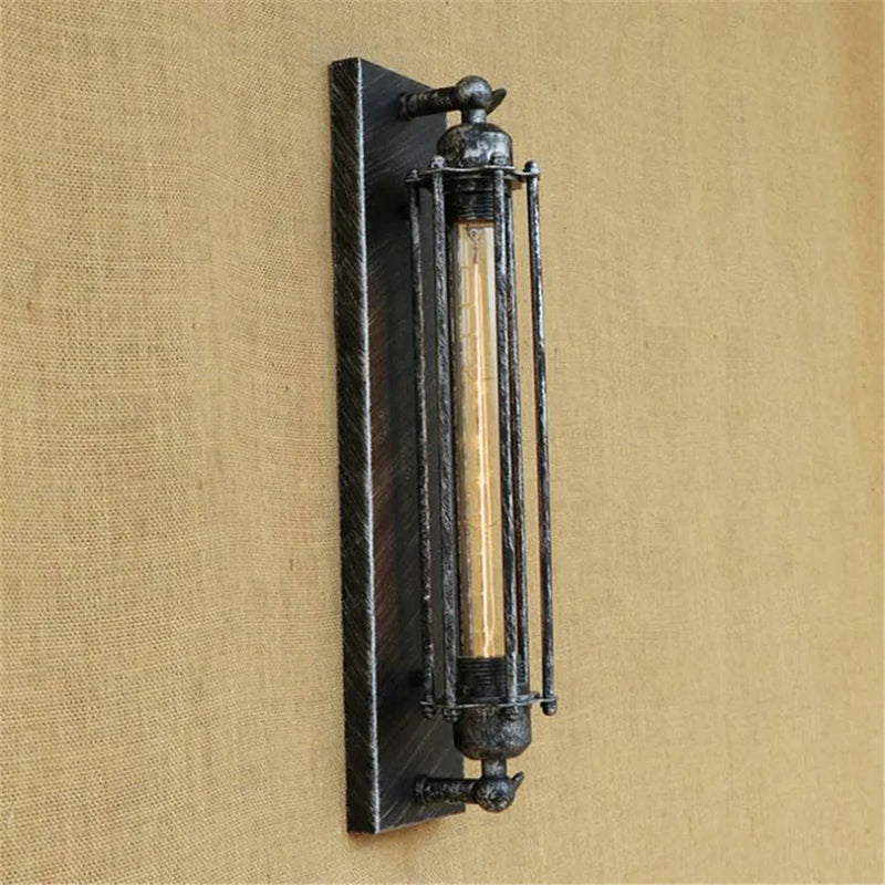 Axyaa Rustic Wall Sconce with Edison Bulb Included