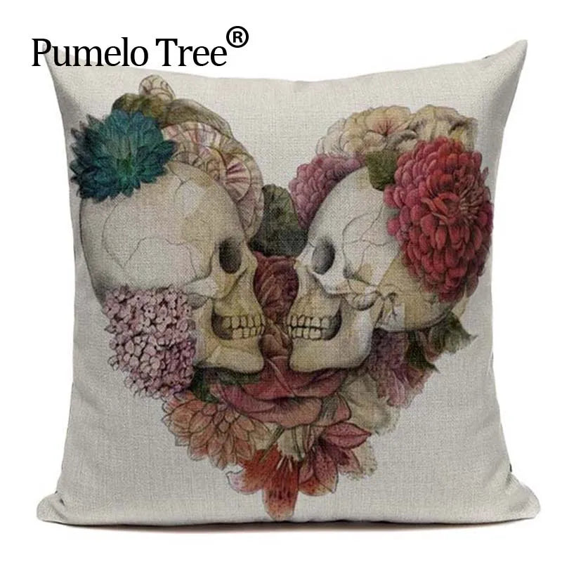 Axyaa Mexican Skull Cushion Covers: High-Quality Black Throw Pillow Cases