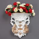 Axyaa Swan Couple Resin Vase with Artificial Flowers Wall Decoration
