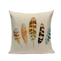 Axyaa Cotton Linen Feather Cushion Cover for Home Decor