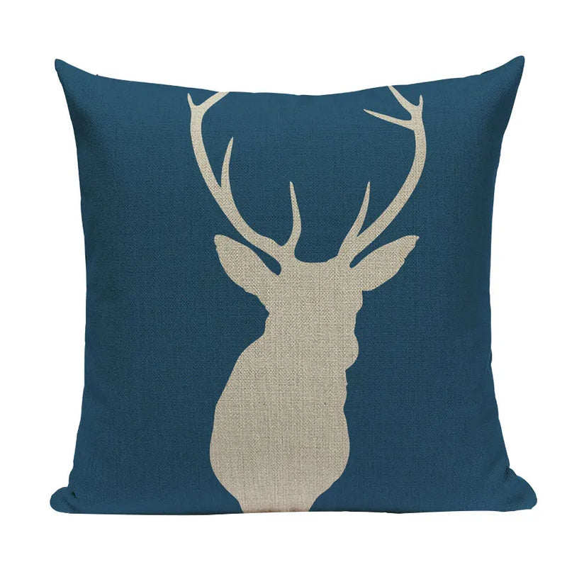 Axyaa Geometric Deer Pillow Cover - Nordic Home Decoration 45X45Cm