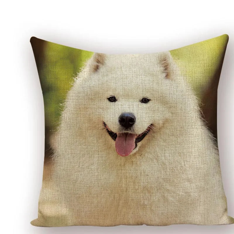 Axyaa Animal Dog Pillow Covers: Golden Retriever, Boston Terrier, Chihuahua Decor