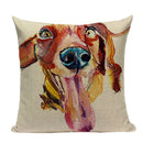 Axyaa Cute Dog Pillow Cases Cartoon Animal Decorative Pillows for Couch