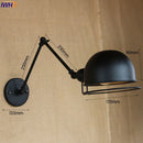 Axyaa Vintage Industrial Wall Sconce Long Arm Lamp retro rustic lighting