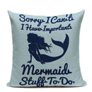 Axyaa Mermaid Pillowcase Ocean Style Cushion Cover 45x45cm Square Home Decor
