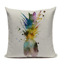 Colorful Pineapple Ananas Decor Cushion Cover by Axyaa - Modern Tropical Print