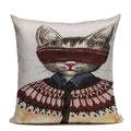 Axyaa Cartoon Cat Cushion Cover: High Quality Linen Sofa Home Decor Pillowcase