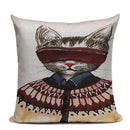 Axyaa Cartoon Cat Cushion Cover: High Quality Linen Sofa Home Decor Pillowcase