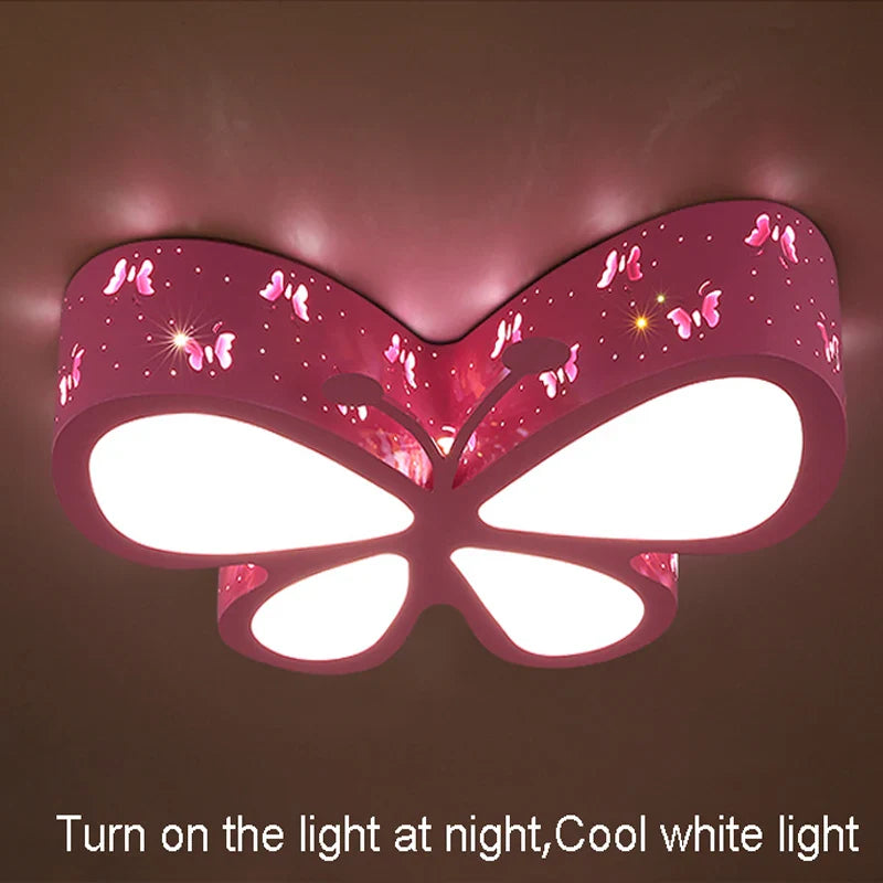 Axyaa Colorful Butterfly LED Ceiling Light for Children's Room