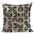 Axyaa Striped Geometric Cushion Cover 45x45cm in Black, Blue