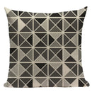 Axyaa Striped Geometric Cushion Cover 45x45cm in Black, Blue