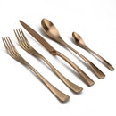 Axyaa Rose Gold Stainless Steel Cutlery Set for 1