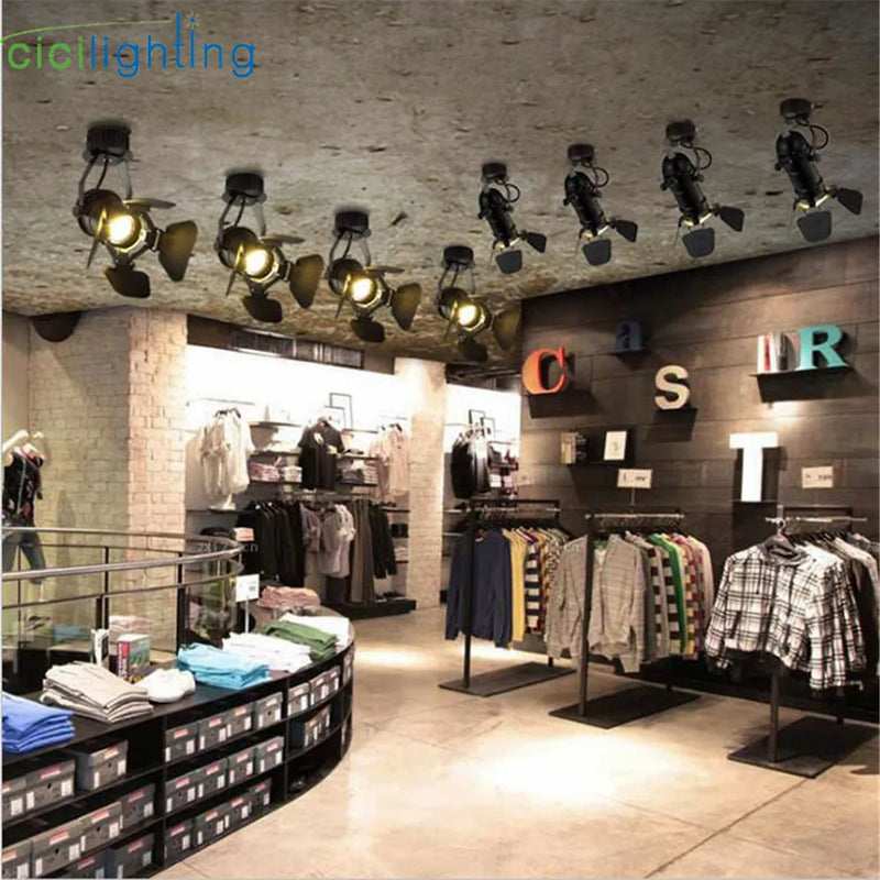 Axyaa Retro LED Spotlights for Living Room and Clothing Store Track Lights