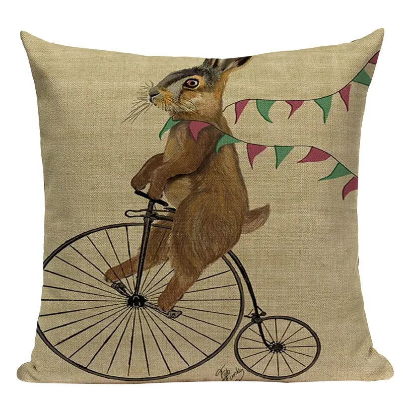 Axyaa Nordic Dog Lion Bunny Home Decor Pillow Case Sofa Cover 45x45cm Square