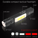 Axya Rechargeable LED Flashlight: Ultra Bright, Waterproof, 90° Rotation Work Light