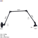 Axyaa Long Arm LED Wall Lights - Adjustable Swing Industrial Sconce