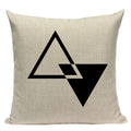 Axyaa Geometric Linen Cushion Cover 45x45cm - High Quality Decor Pillow