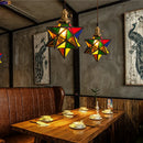 Axyaa Nordic Star LED Pendant Lamp - Colorful Glass Light Fixture