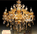 Axyaa Luxury Crystal Chandelier Gold/Cognac/Clear Modern Big Lustres Lighting Fixture