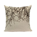 Axyaa Woven Flower Tree Cushion Cover - Black & White Decorative Pillowcase