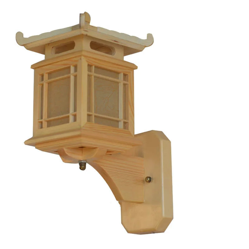 Axyaa Retro Wood Wall Lamp Sconce e27 Vintage Light Fixture