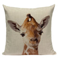 Axyaa Animal Series Cushion Cover: Tiger Elephant Monkey Pillow Cover Home Decor