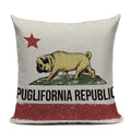 Axyaa Pug Dog Square Cushion Cover 45x45cm Home Decor