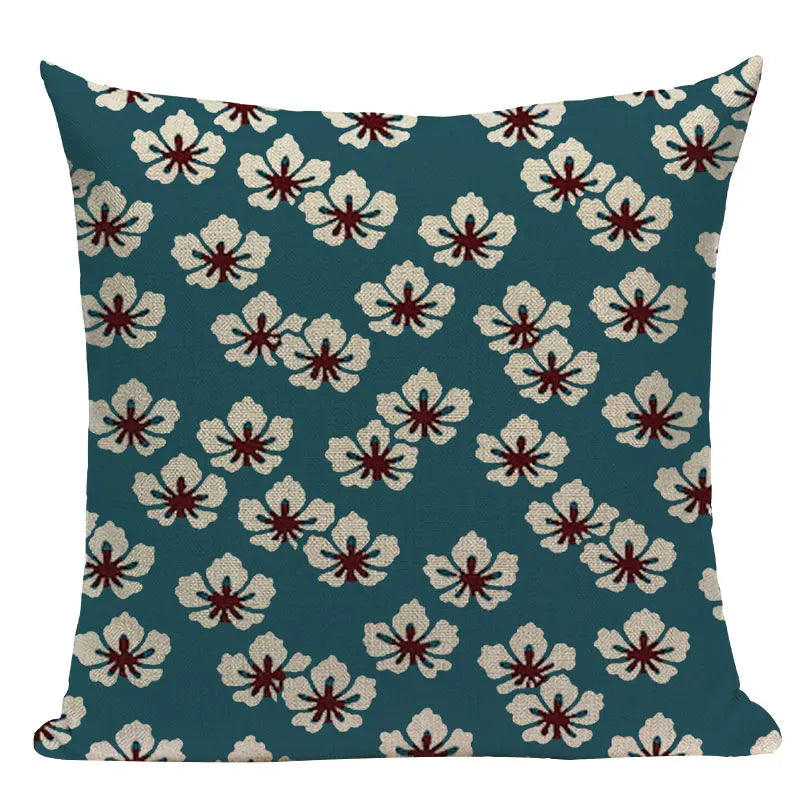 Axyaa Ukiyo Style Fuji Mountain Throw Pillow Cover