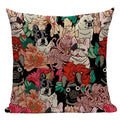 Axyaa Pug Dog Cat Bird Cushion Cover Sleep Dog Throw Pillow Cover