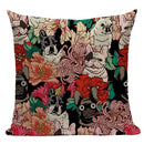Axyaa Pug Dog Cat Bird Cushion Cover Sleep Dog Throw Pillow Cover