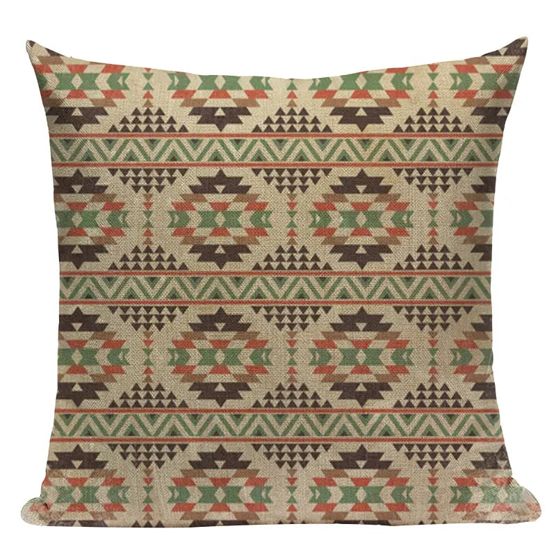 Axyaa Geometric Cushion Covers - Monkey Horse Print, Custom Home Décor, Throw Pillows