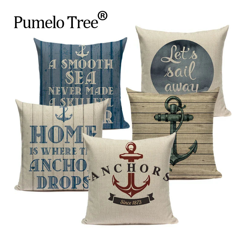 Axyaa Ocean Decor Throw Pillow Cover for Home & Office Furniture