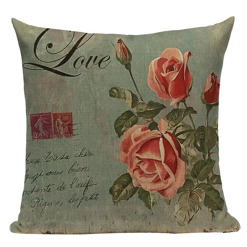 Axyaa Nordic Animal Plant Decorative Pillow Case Covers for Sofa