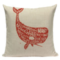 Colorful Fish Pattern Linen Cushion Cover by Axyaa