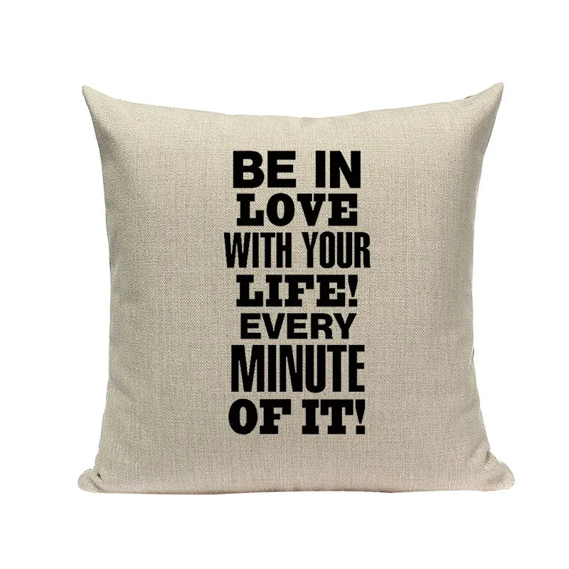 Axyaa Love Letter Cushion Cover Decorative Pillows Sofa Car Home Decor Linen Throw Pillow Case