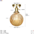 Axyaa Nordic White Ceramic LED Ceiling Light - Copper Ceiling Lamp