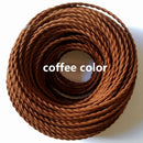 Vintage Fabric Cable Twisted Copper Wire for Lamp by Axyaa